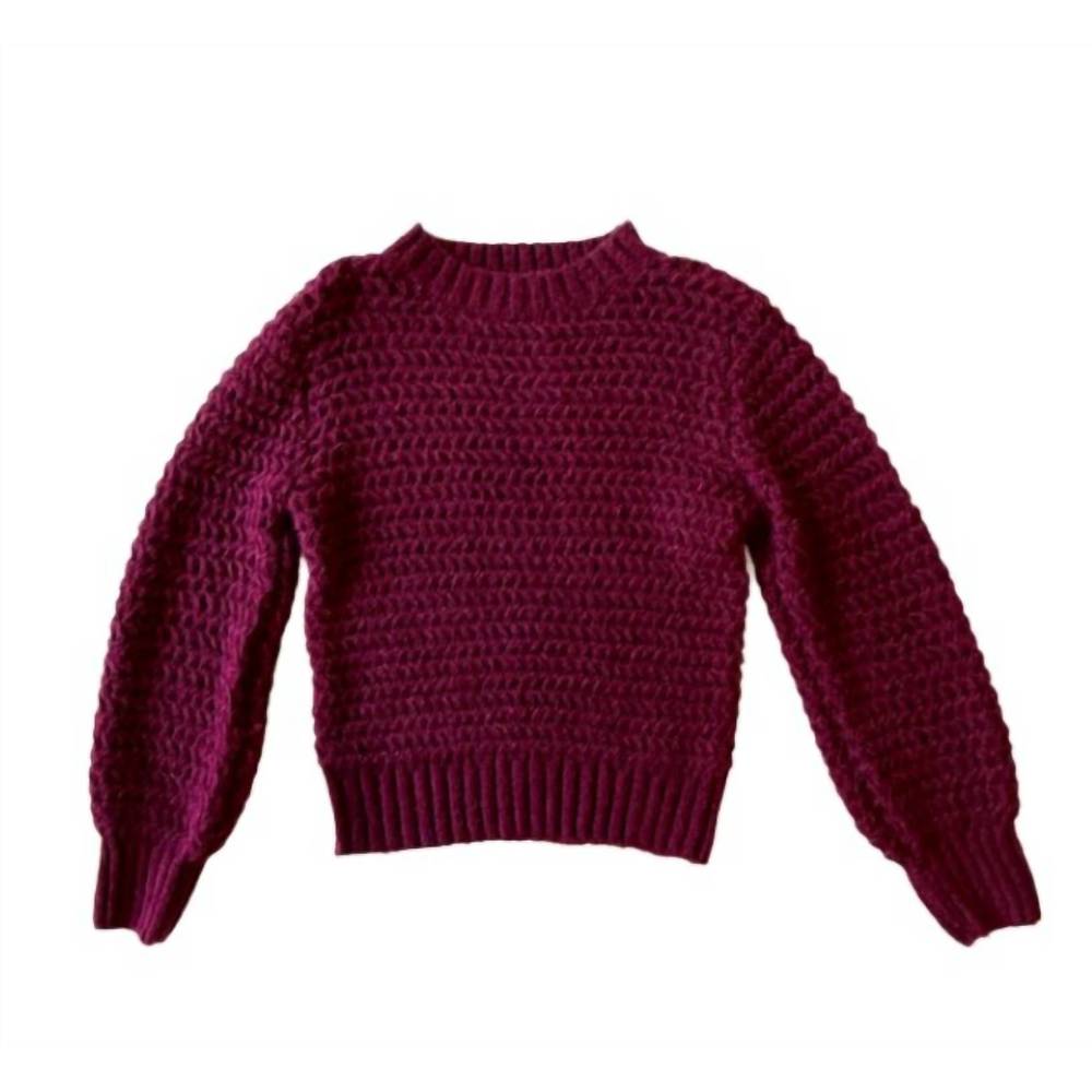 NEW MOLLY BRACKEN girls chunky knit sweater in dark red - Picture 5 of 5